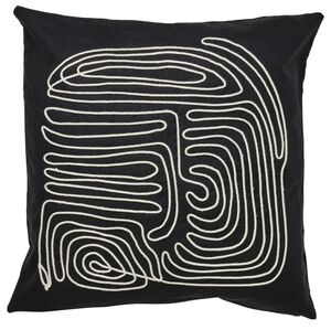 NWT Ikea BRUNBRÄKEN Cushion cover, black/white, 20x20 "